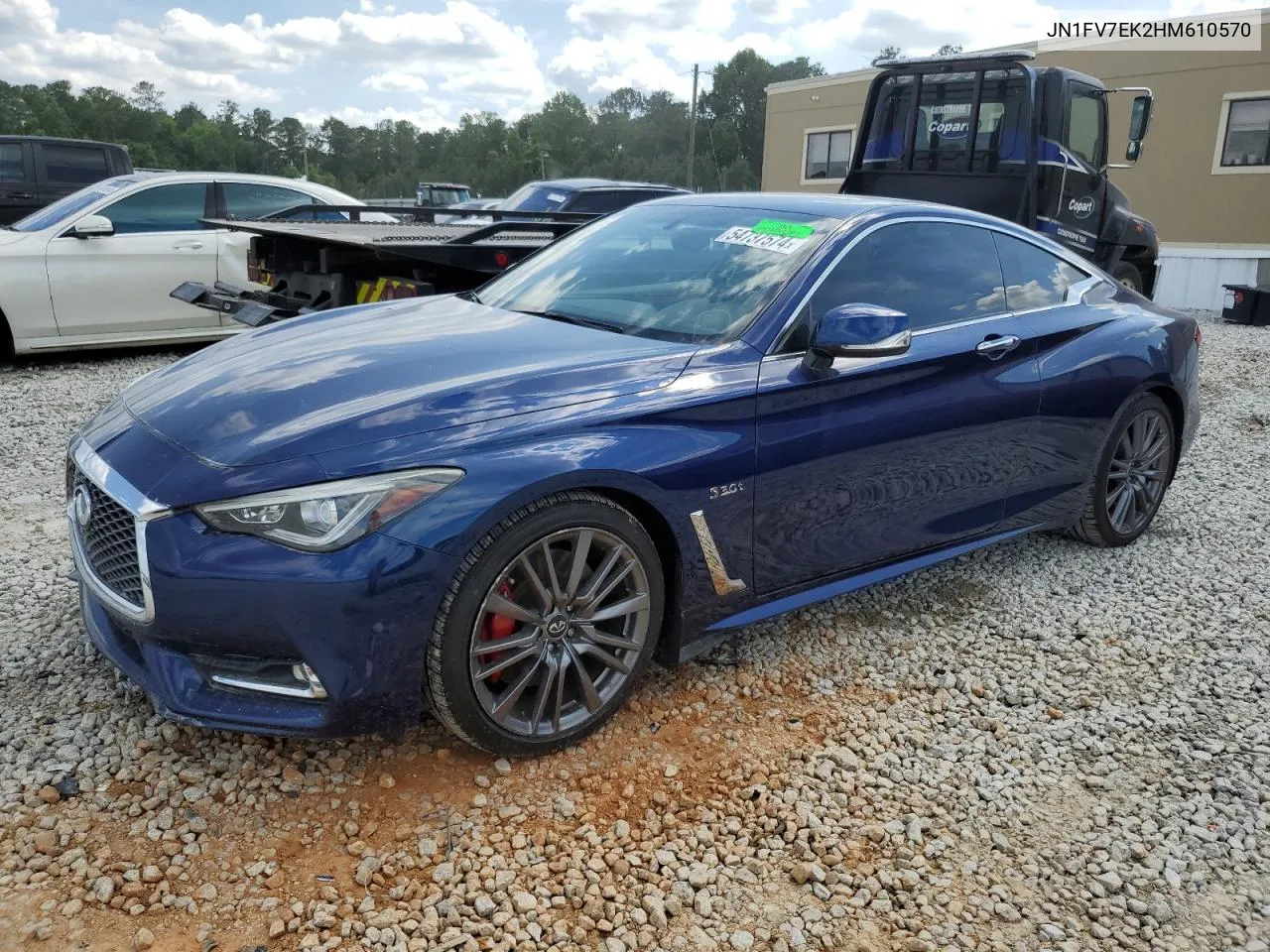 2017 Infiniti Q60 Red Sport 400 VIN: JN1FV7EK2HM610570 Lot: 54737574