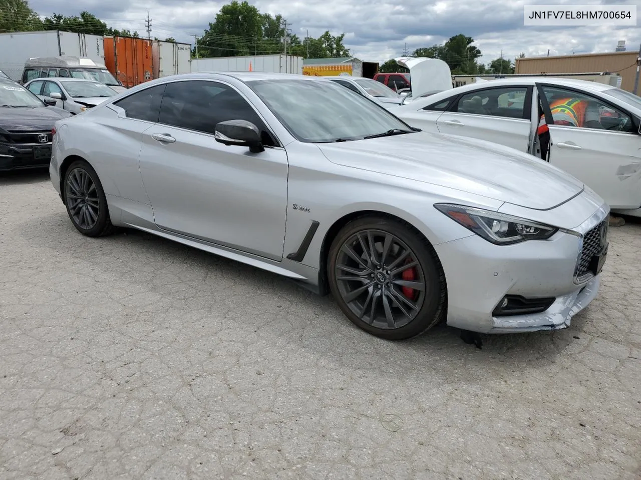 2017 Infiniti Q60 Red Sport 400 VIN: JN1FV7EL8HM700654 Lot: 58572414