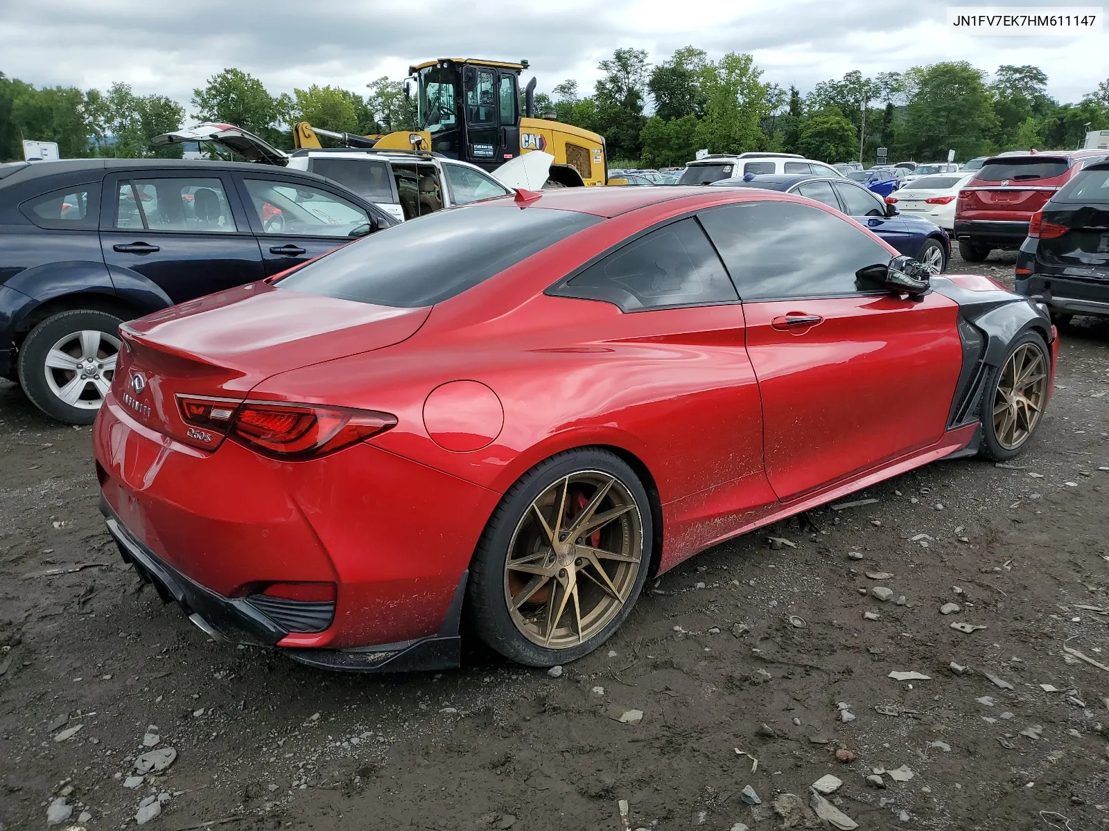 2017 Infiniti Q60 Red Sport 400 VIN: JN1FV7EK7HM611147 Lot: 66843974