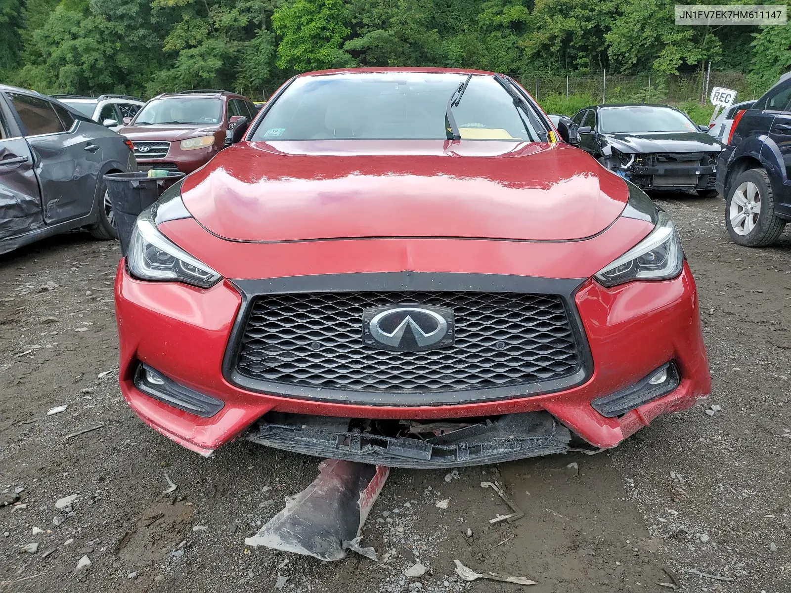 2017 Infiniti Q60 Red Sport 400 VIN: JN1FV7EK7HM611147 Lot: 66843974