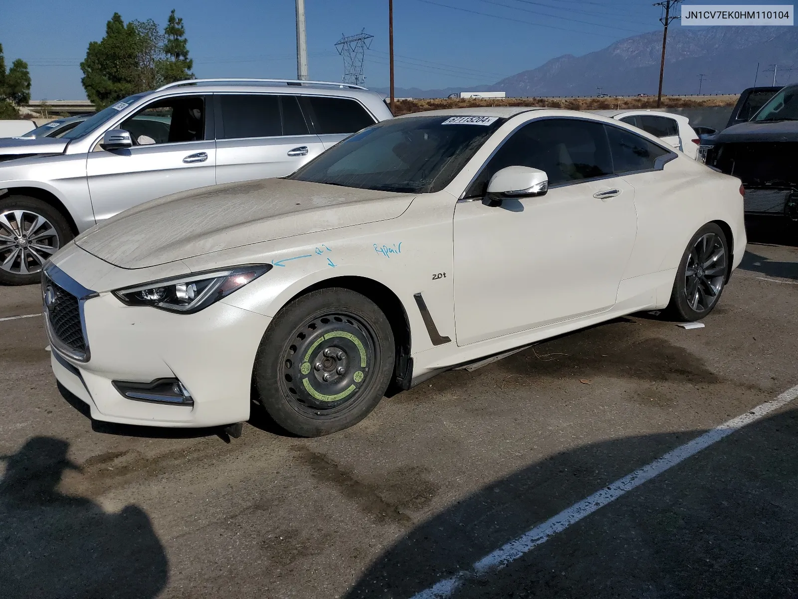 2017 Infiniti Q60 Base VIN: JN1CV7EK0HM110104 Lot: 67115204