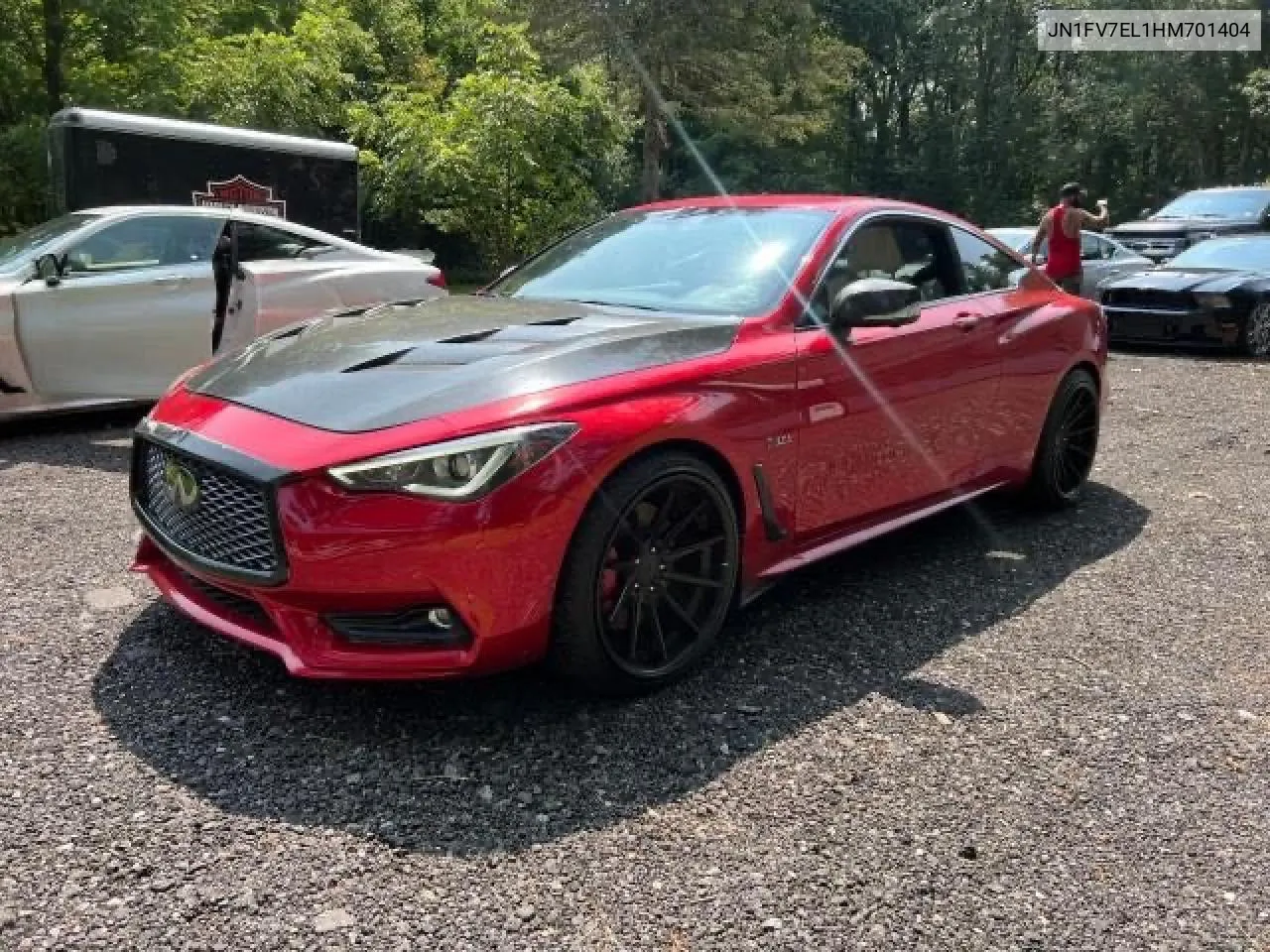 2017 Infiniti Q60 Red Sport 400 VIN: JN1FV7EL1HM701404 Lot: 71228324