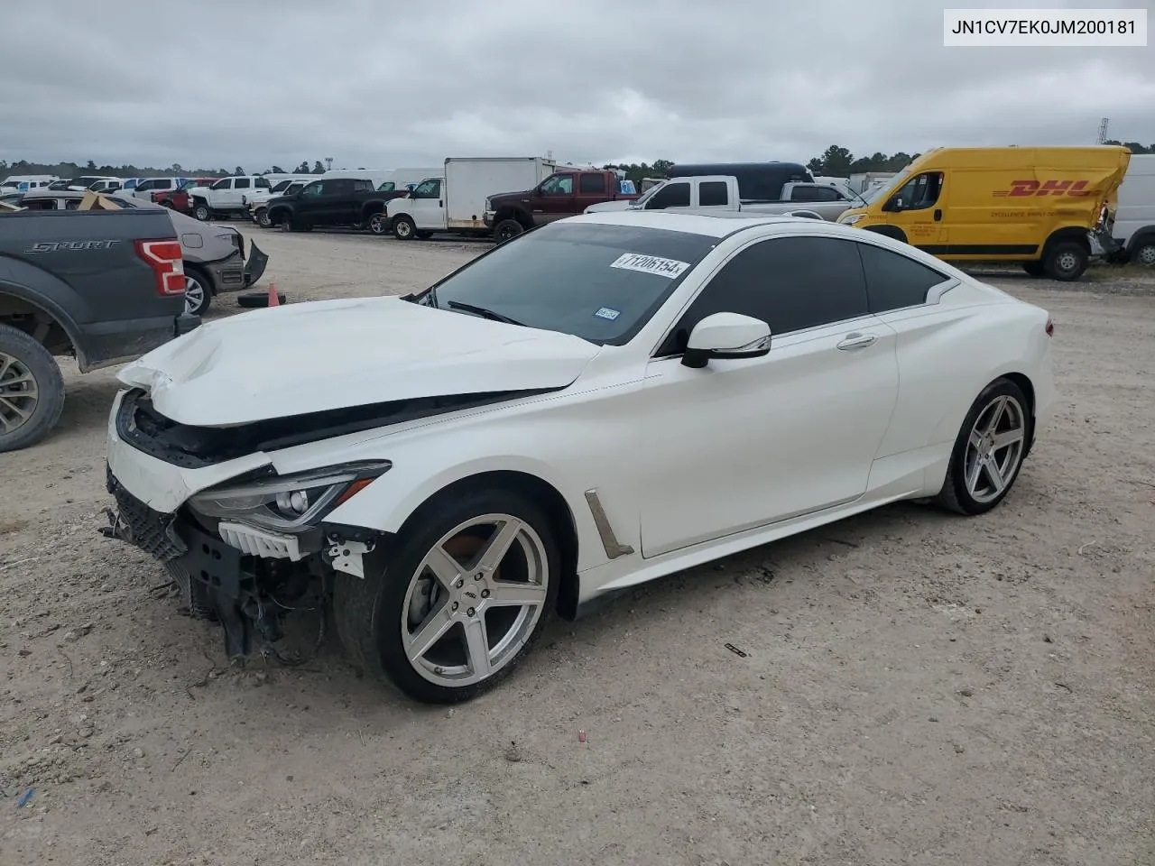 2018 Infiniti Q60 Pure VIN: JN1CV7EK0JM200181 Lot: 71206154