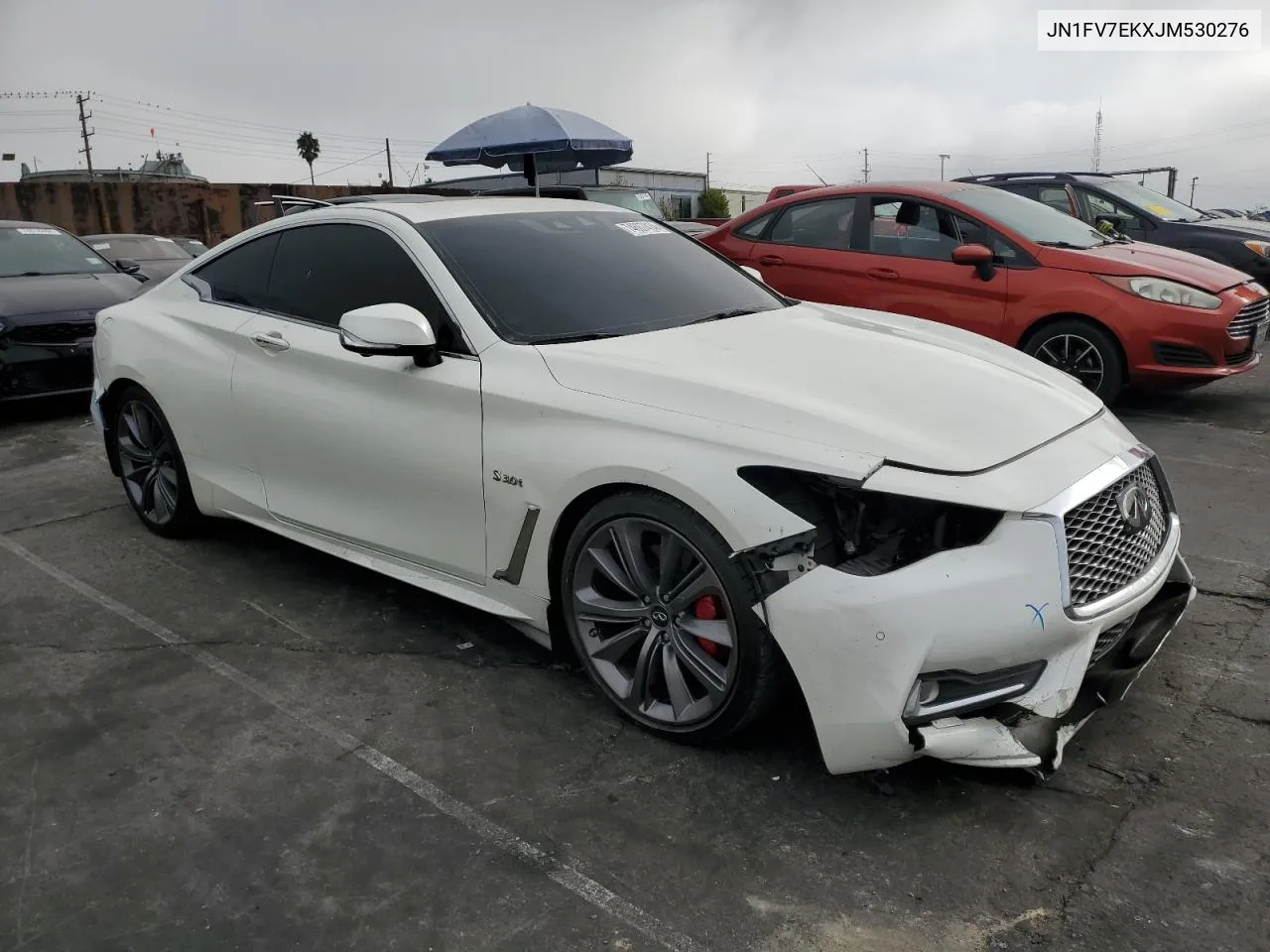 2018 Infiniti Q60 Red Sport 400 VIN: JN1FV7EKXJM530276 Lot: 74607414