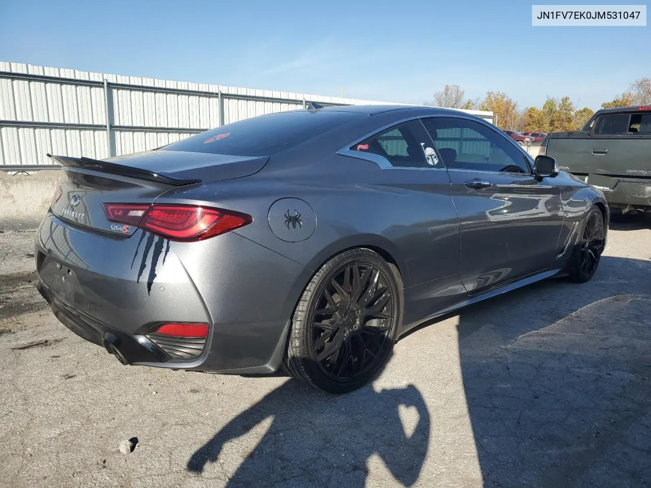 2018 Infiniti Q60 Red Sport 400 VIN: JN1FV7EK0JM531047 Lot: 78151754