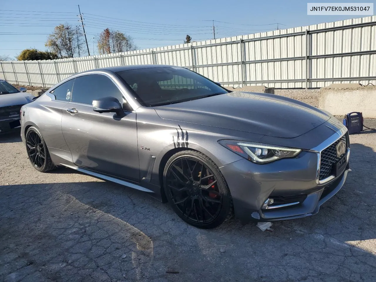 2018 Infiniti Q60 Red Sport 400 VIN: JN1FV7EK0JM531047 Lot: 78151754