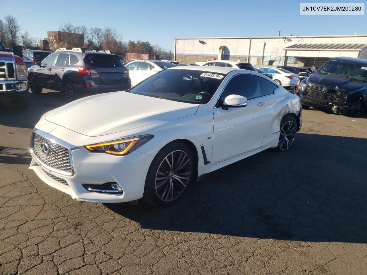 2018 Infiniti Q60 Pure VIN: JN1CV7EK2JM200280 Lot: 80432204