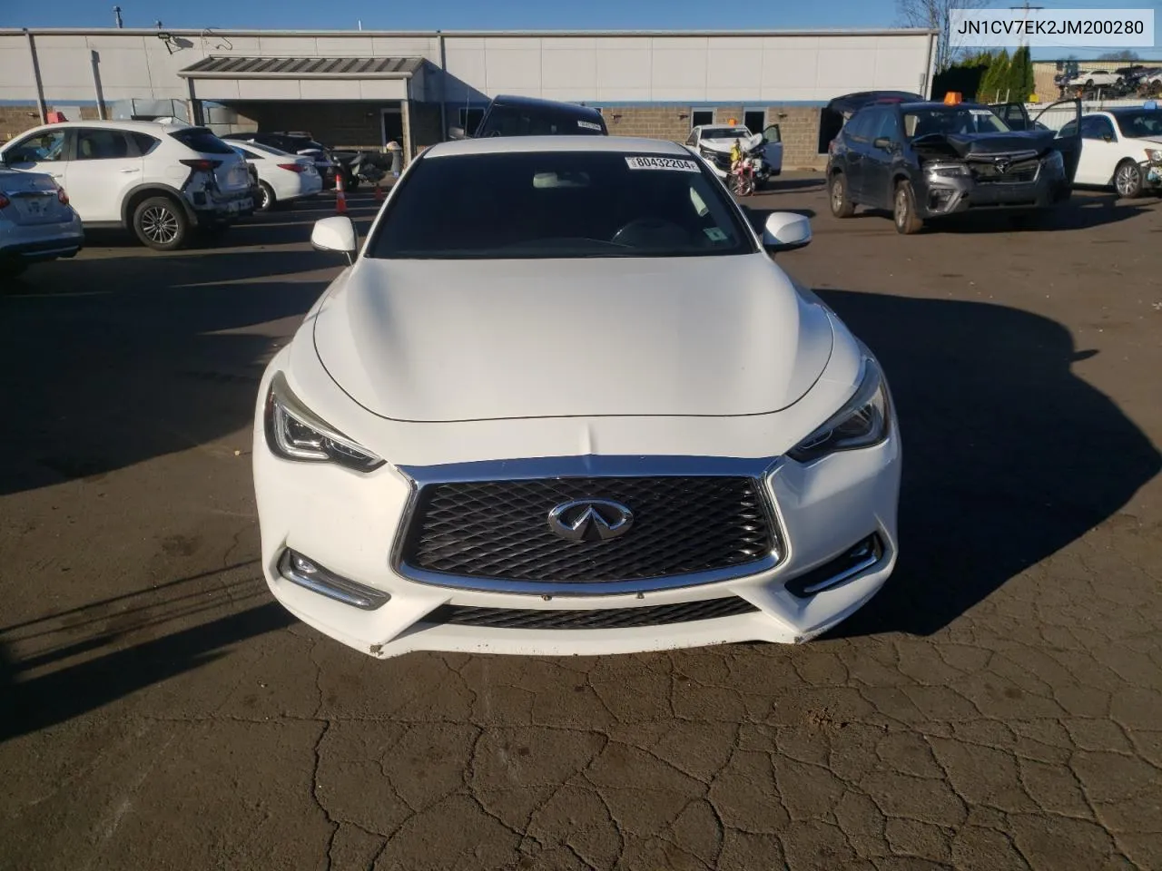 2018 Infiniti Q60 Pure VIN: JN1CV7EK2JM200280 Lot: 80432204