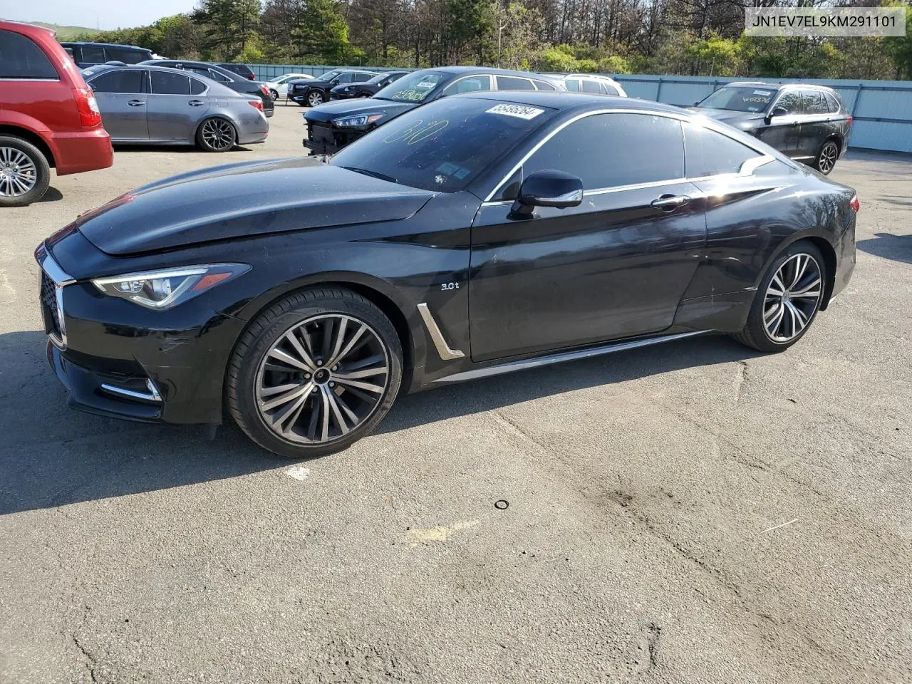 2019 Infiniti Q60 Pure VIN: JN1EV7EL9KM291101 Lot: 55495264