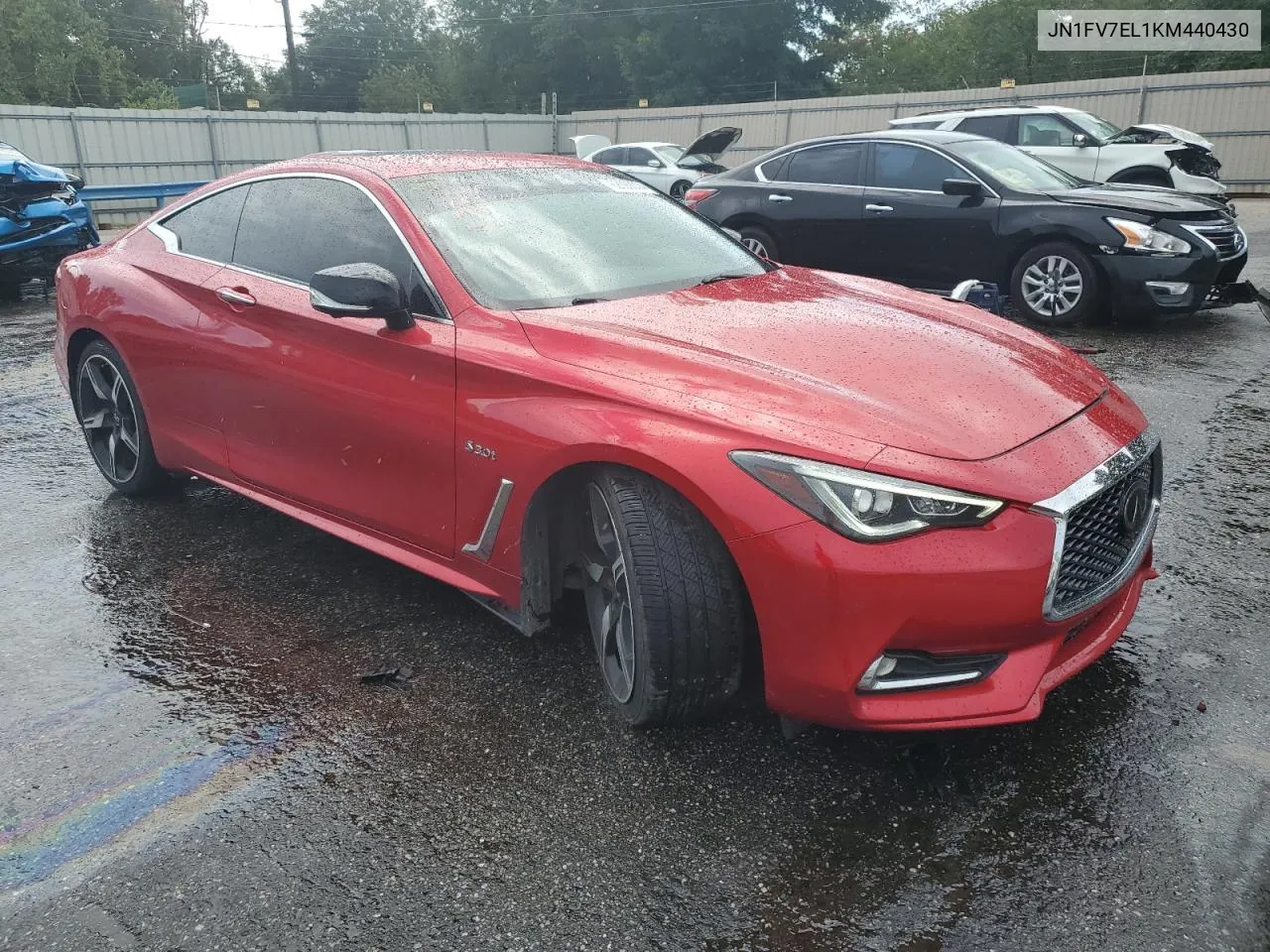 2019 Infiniti Q60 Red Sport 400 VIN: JN1FV7EL1KM440430 Lot: 62090014