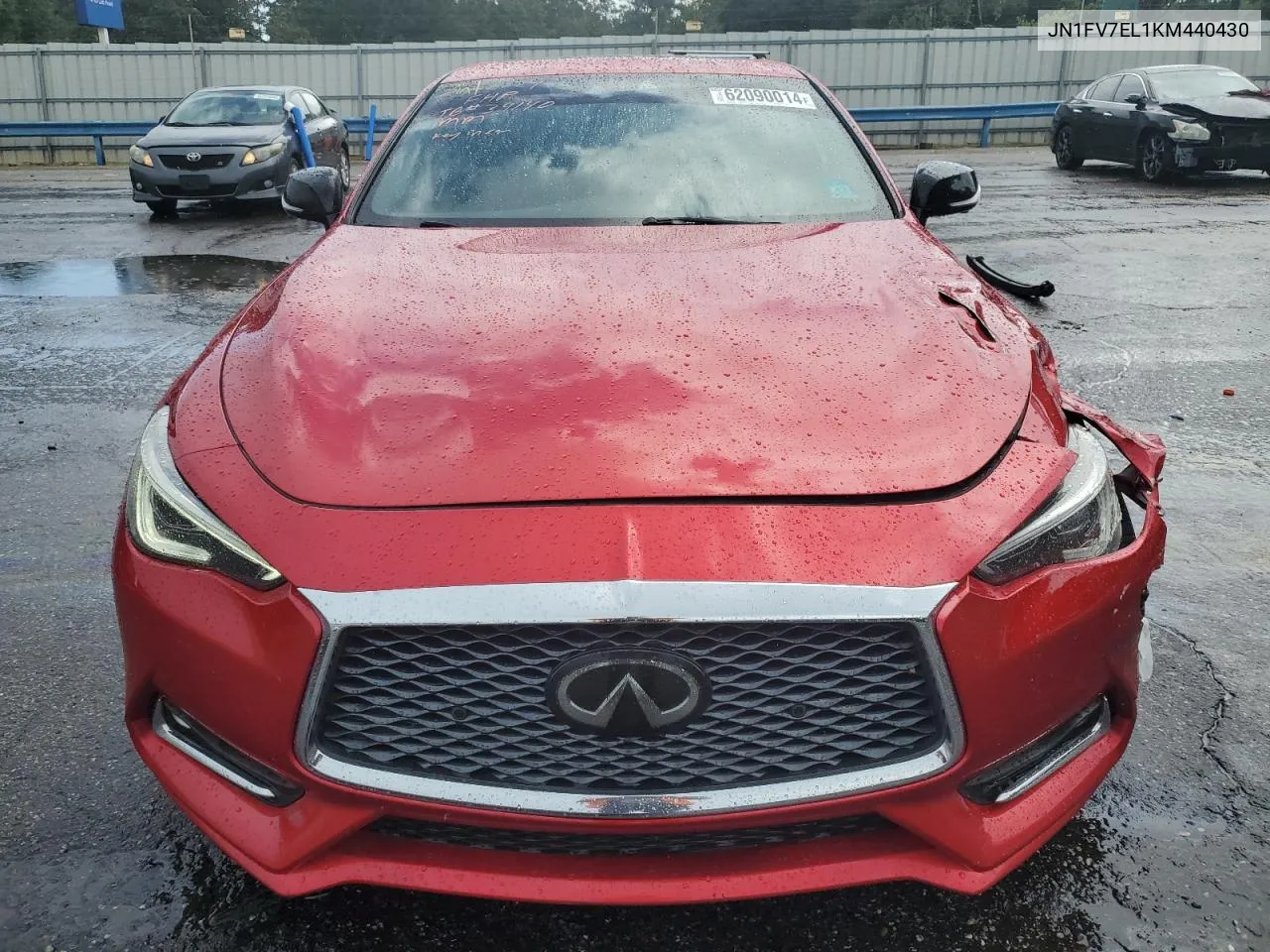 2019 Infiniti Q60 Red Sport 400 VIN: JN1FV7EL1KM440430 Lot: 62090014