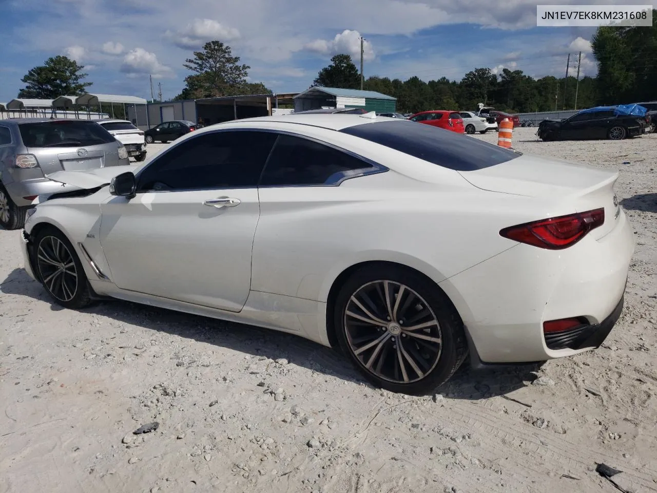 2019 Infiniti Q60 Pure VIN: JN1EV7EK8KM231608 Lot: 72320414