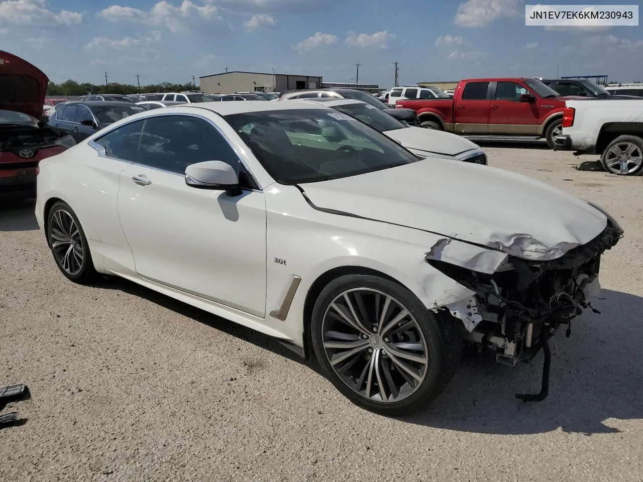 2019 Infiniti Q60 Pure VIN: JN1EV7EK6KM230943 Lot: 74138314