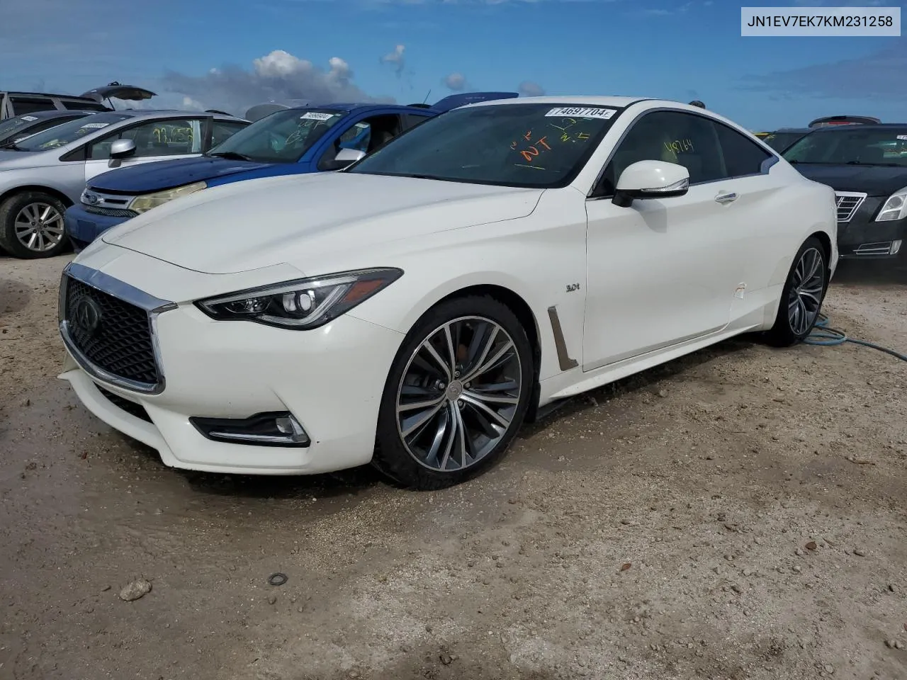 2019 Infiniti Q60 Pure VIN: JN1EV7EK7KM231258 Lot: 74697704