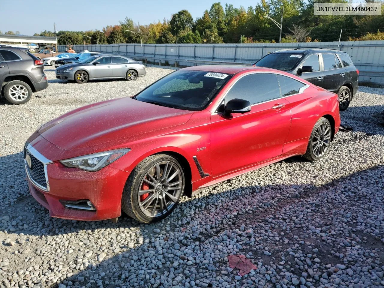 2020 Infiniti Q60 Red Sport 400 VIN: JN1FV7EL3LM460437 Lot: 78080804