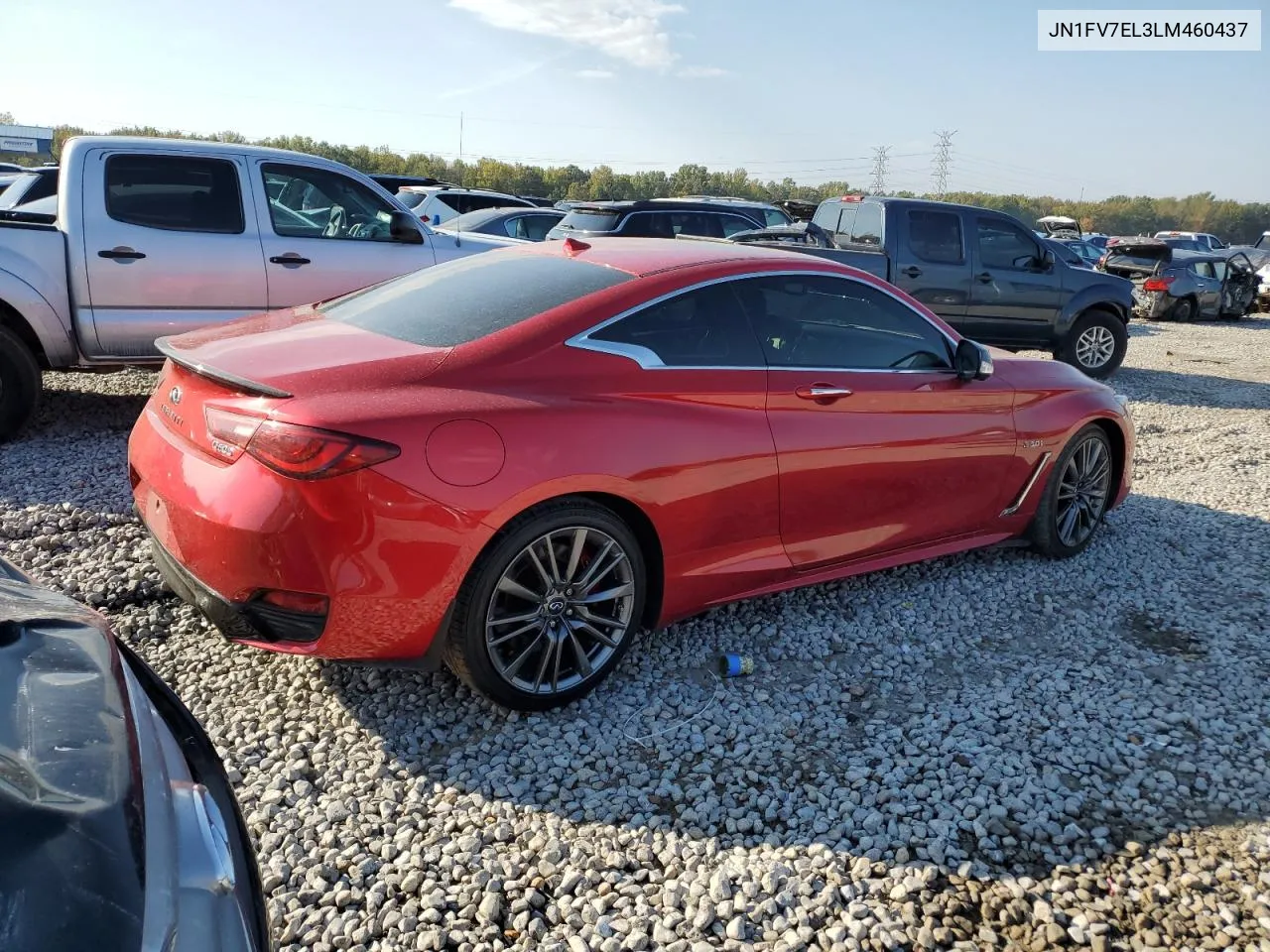 2020 Infiniti Q60 Red Sport 400 VIN: JN1FV7EL3LM460437 Lot: 78080804