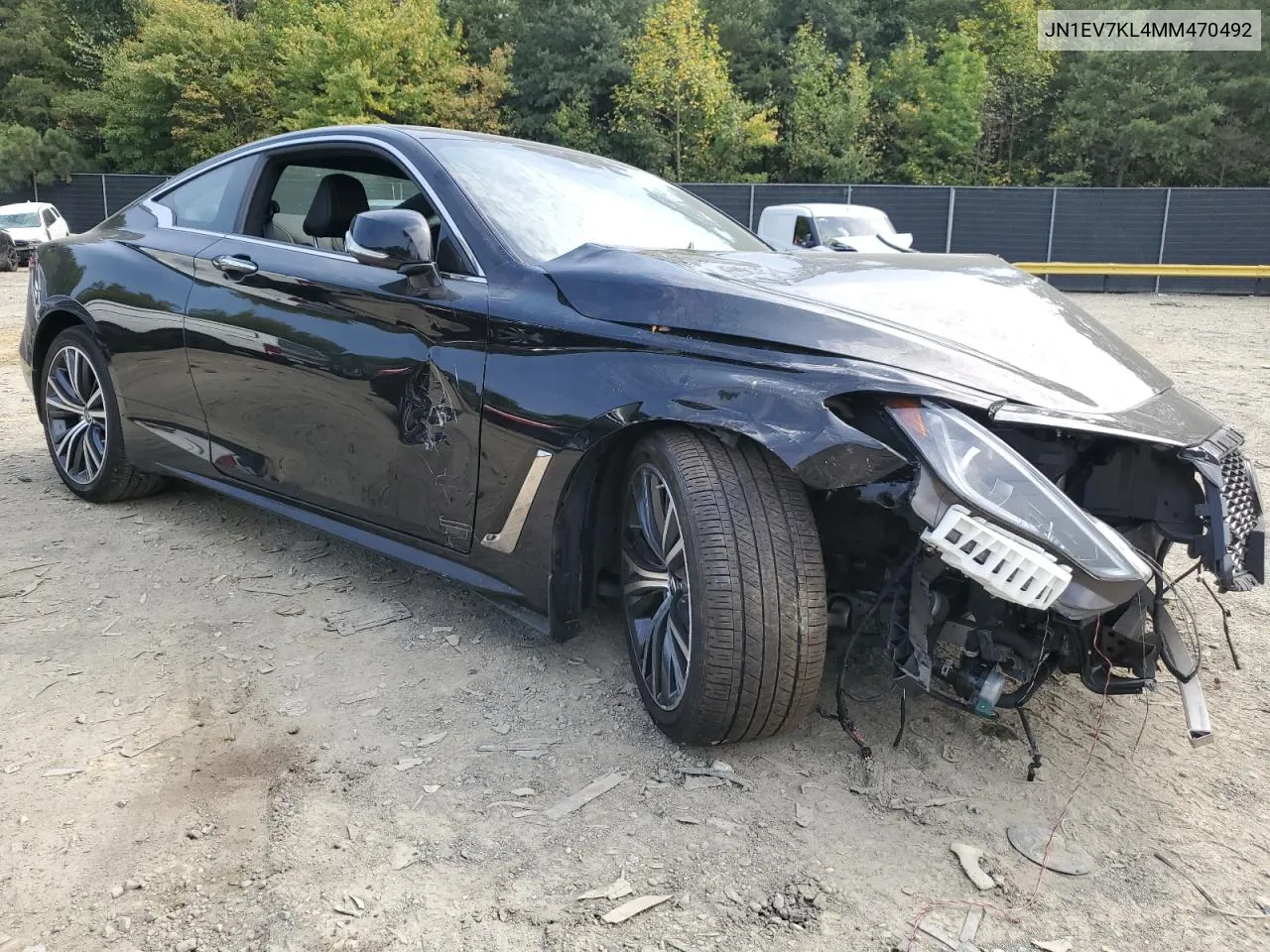 2021 Infiniti Q60 Luxe VIN: JN1EV7KL4MM470492 Lot: 69246014