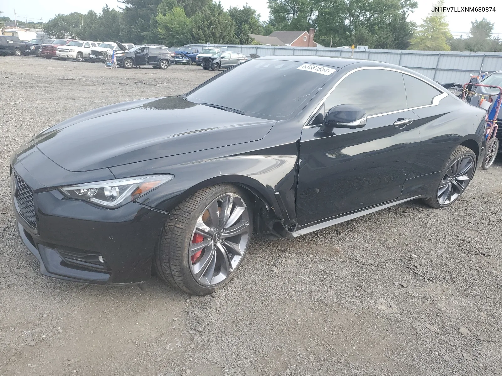 2022 Infiniti Q60 Red Sport 400 VIN: JN1FV7LLXNM680874 Lot: 63681654