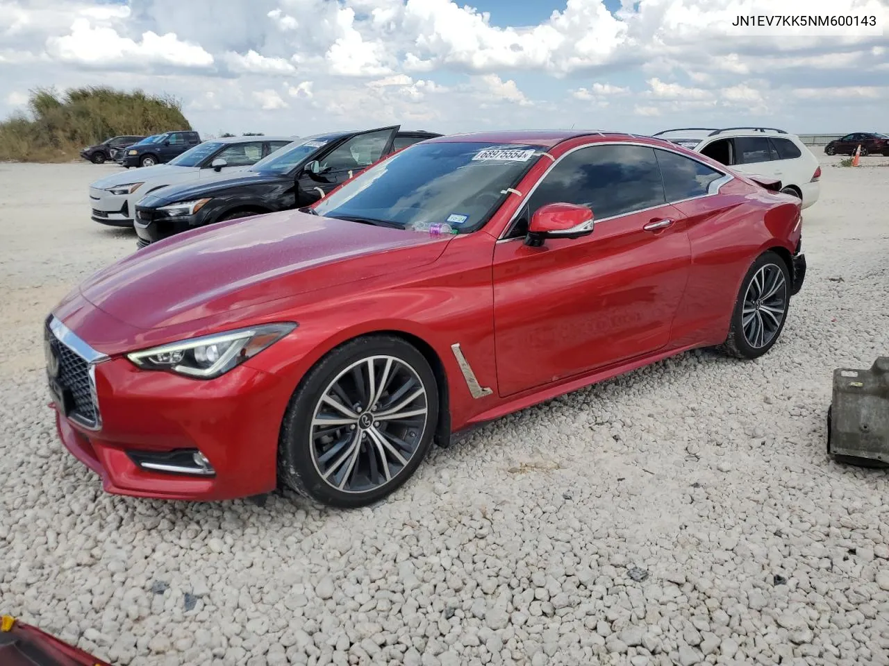 2022 Infiniti Q60 Luxe VIN: JN1EV7KK5NM600143 Lot: 68975554