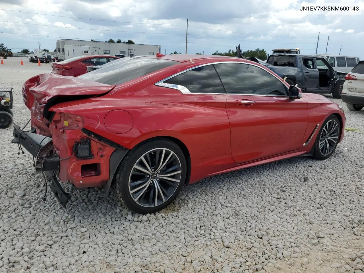 2022 Infiniti Q60 Luxe VIN: JN1EV7KK5NM600143 Lot: 68975554