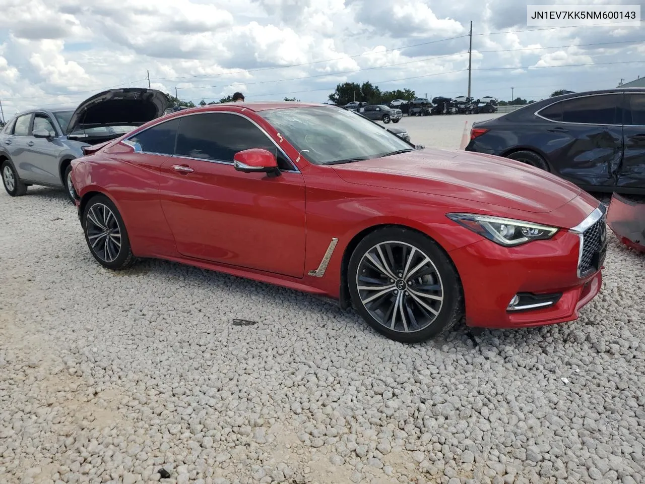 2022 Infiniti Q60 Luxe VIN: JN1EV7KK5NM600143 Lot: 68975554