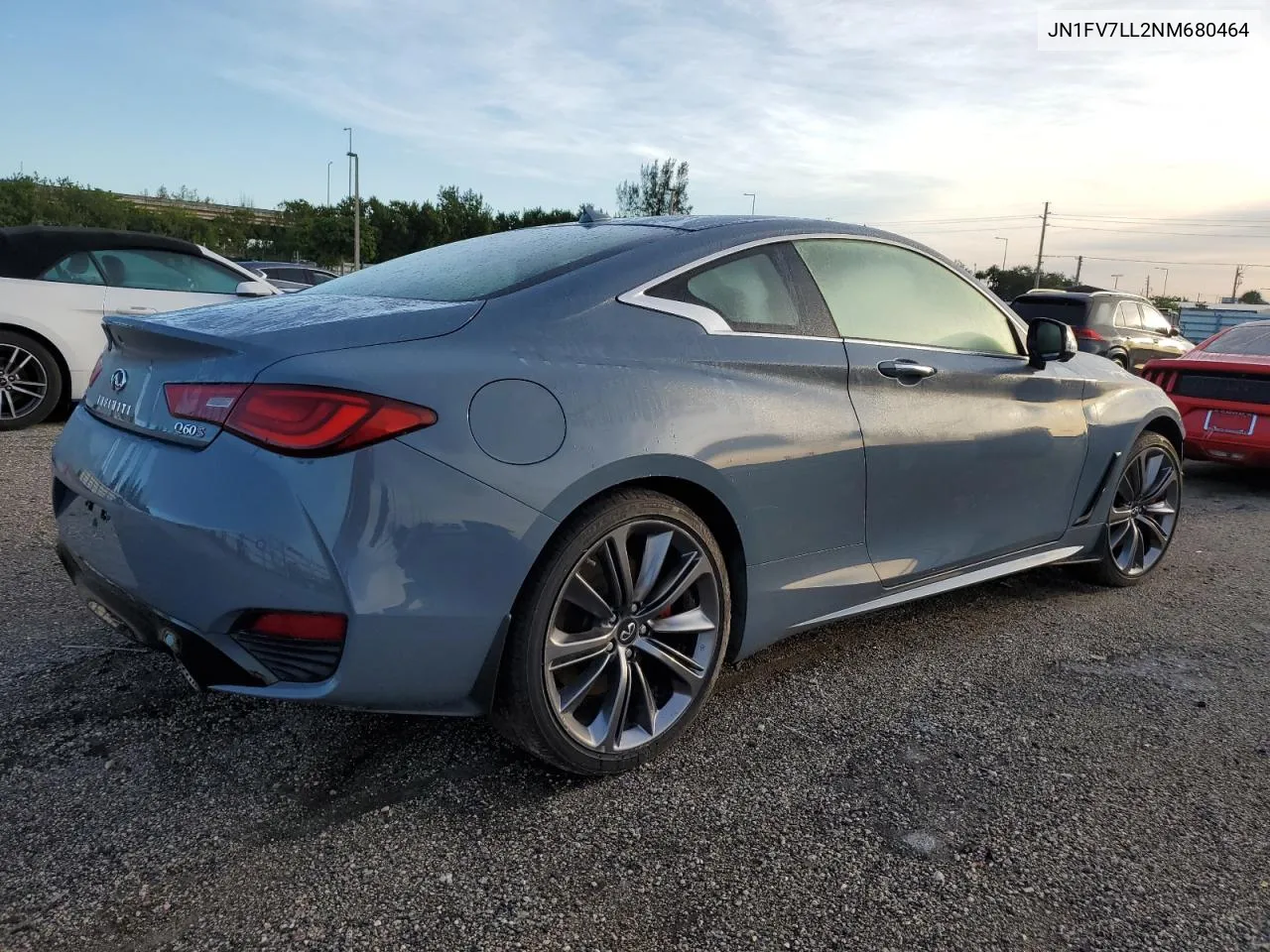 2022 Infiniti Q60 Red Sport 400 VIN: JN1FV7LL2NM680464 Lot: 76116094