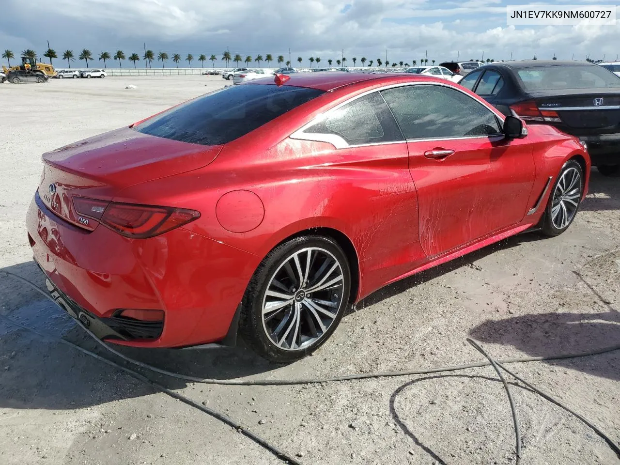 2022 Infiniti Q60 Luxe VIN: JN1EV7KK9NM600727 Lot: 76677604