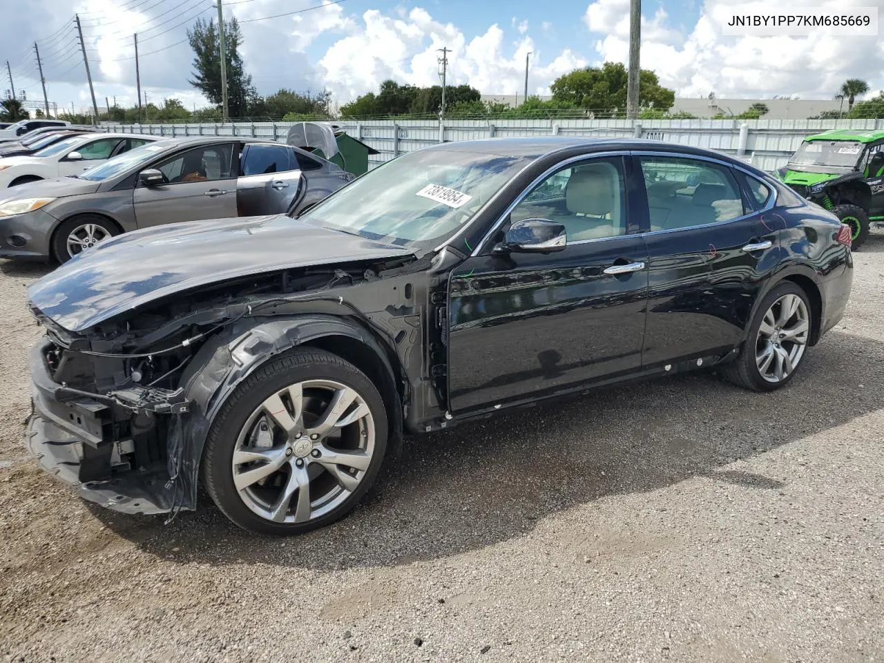 2019 Infiniti Q70L 3.7 Luxe VIN: JN1BY1PP7KM685669 Lot: 73819954