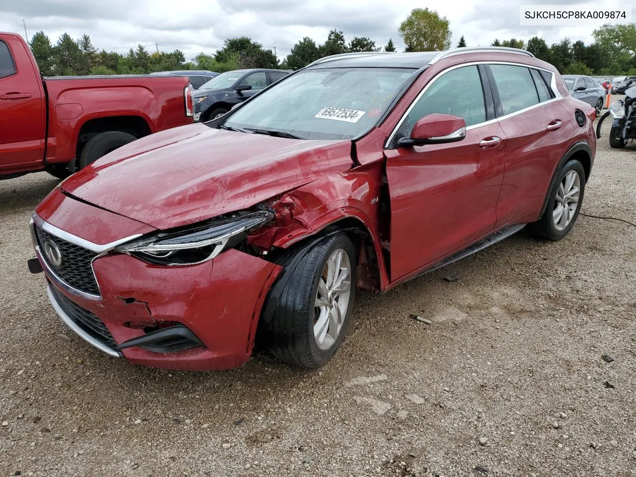 2019 Infiniti Qx30 Pure VIN: SJKCH5CP8KA009874 Lot: 69572534