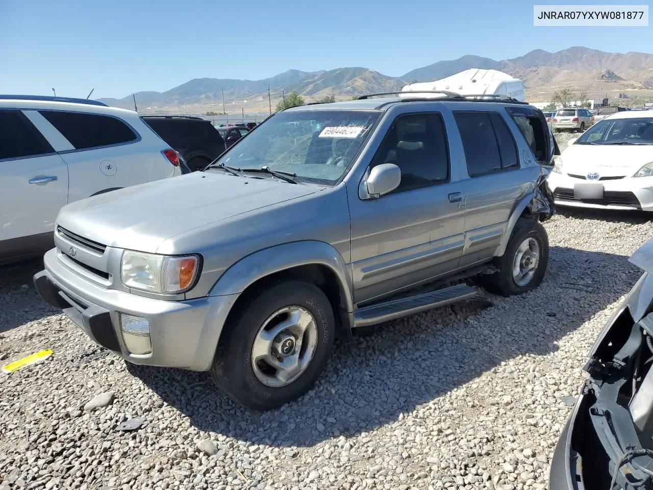 2000 Infiniti Qx4 VIN: JNRAR07YXYW081877 Lot: 69044624