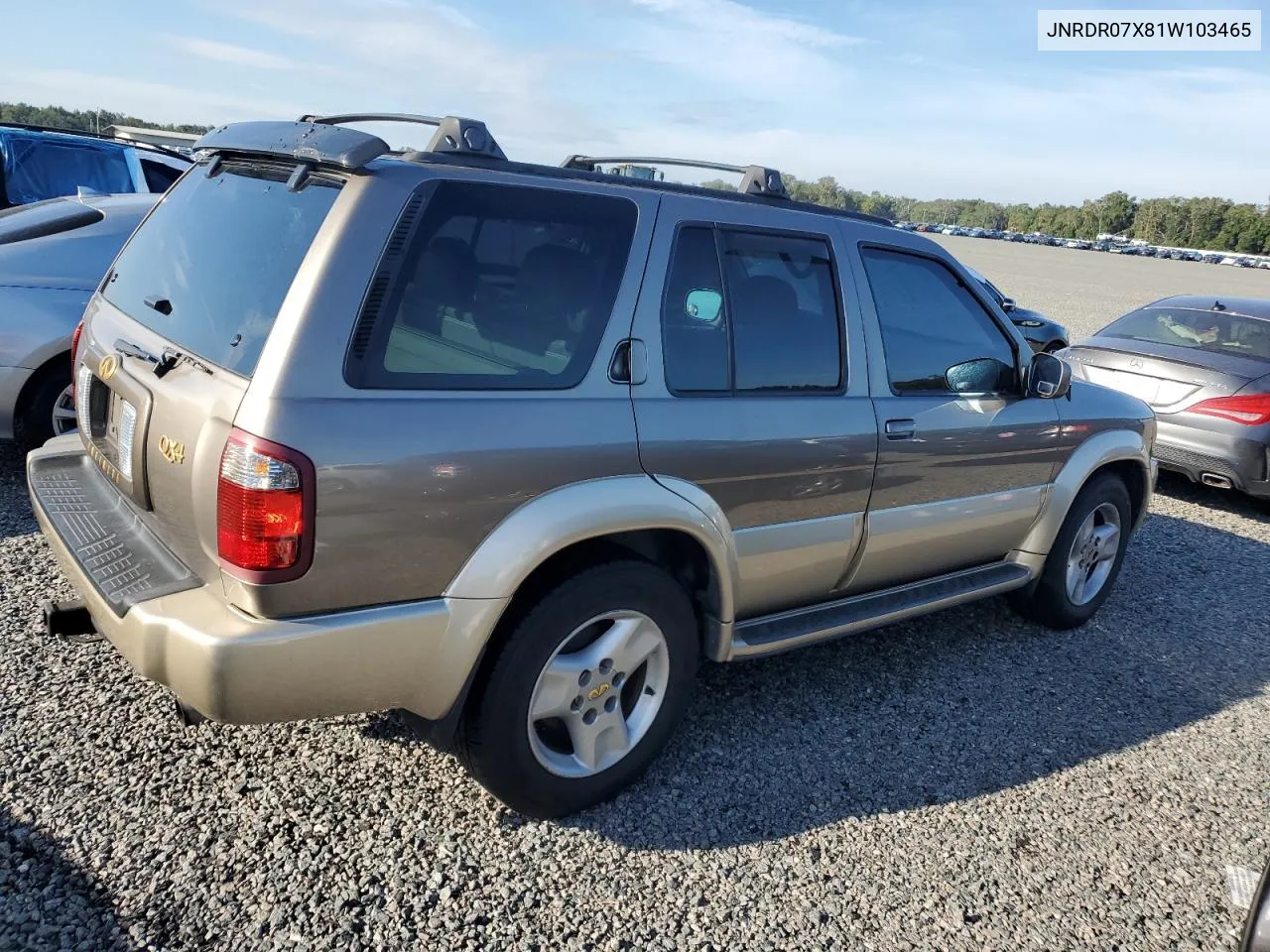 2001 Infiniti Qx4 VIN: JNRDR07X81W103465 Lot: 73761114