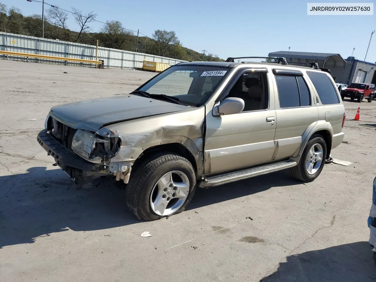 2002 Infiniti Qx4 VIN: JNRDR09Y02W257630 Lot: 75451594