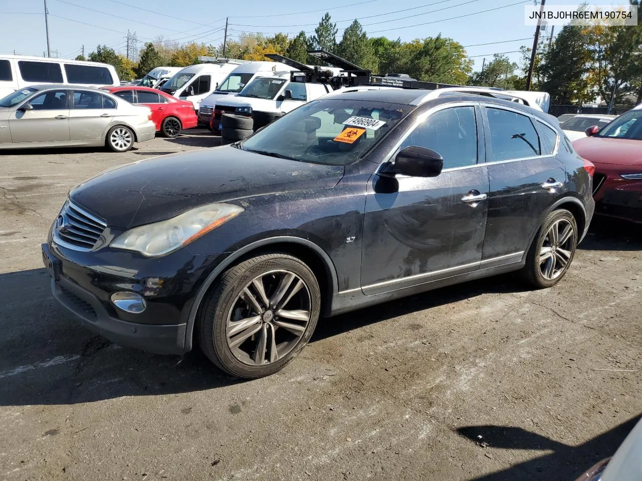 2014 Infiniti Qx50 VIN: JN1BJ0HR6EM190754 Lot: 74960904