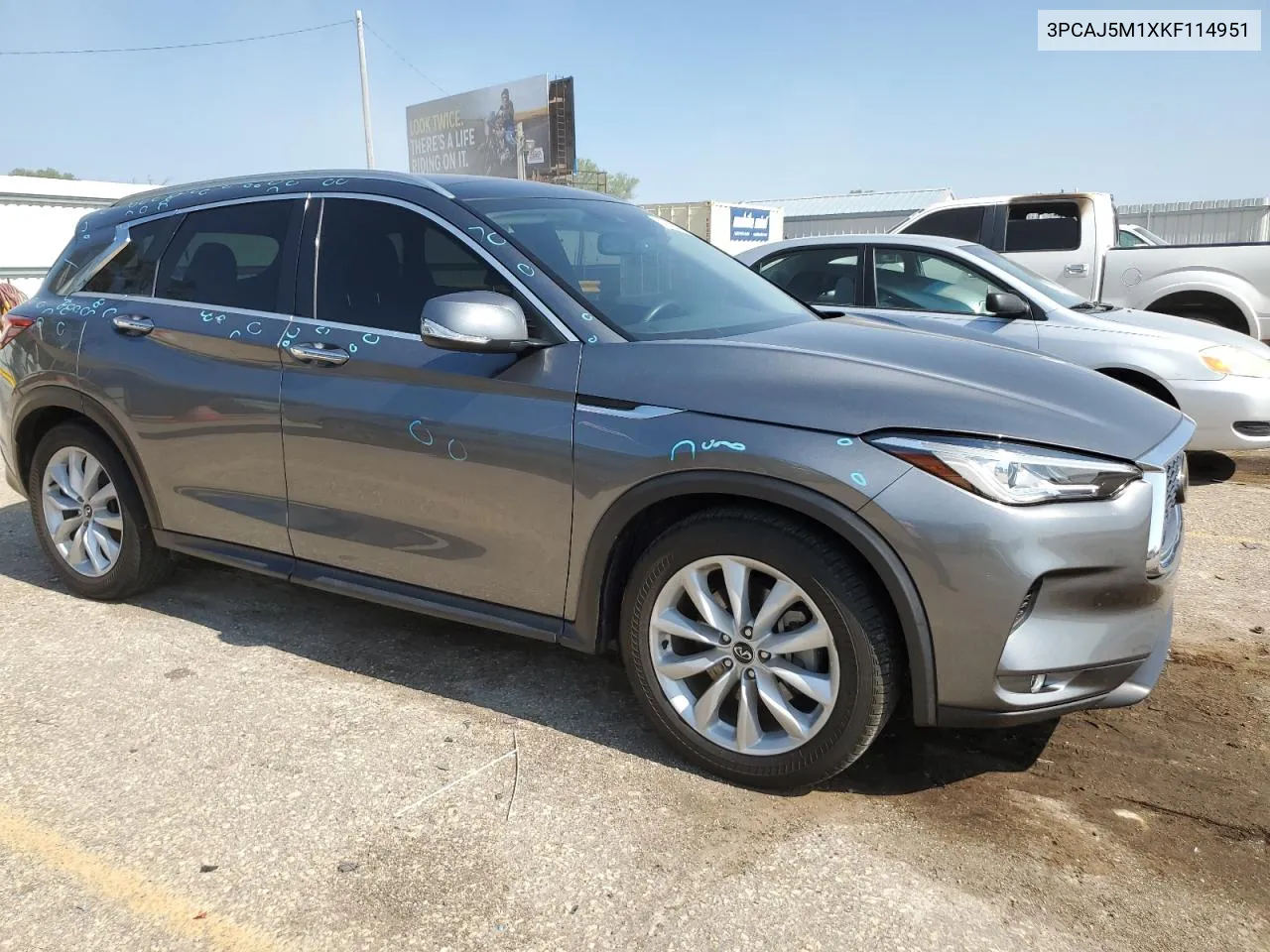 2019 Infiniti Qx50 Essential VIN: 3PCAJ5M1XKF114951 Lot: 62308364