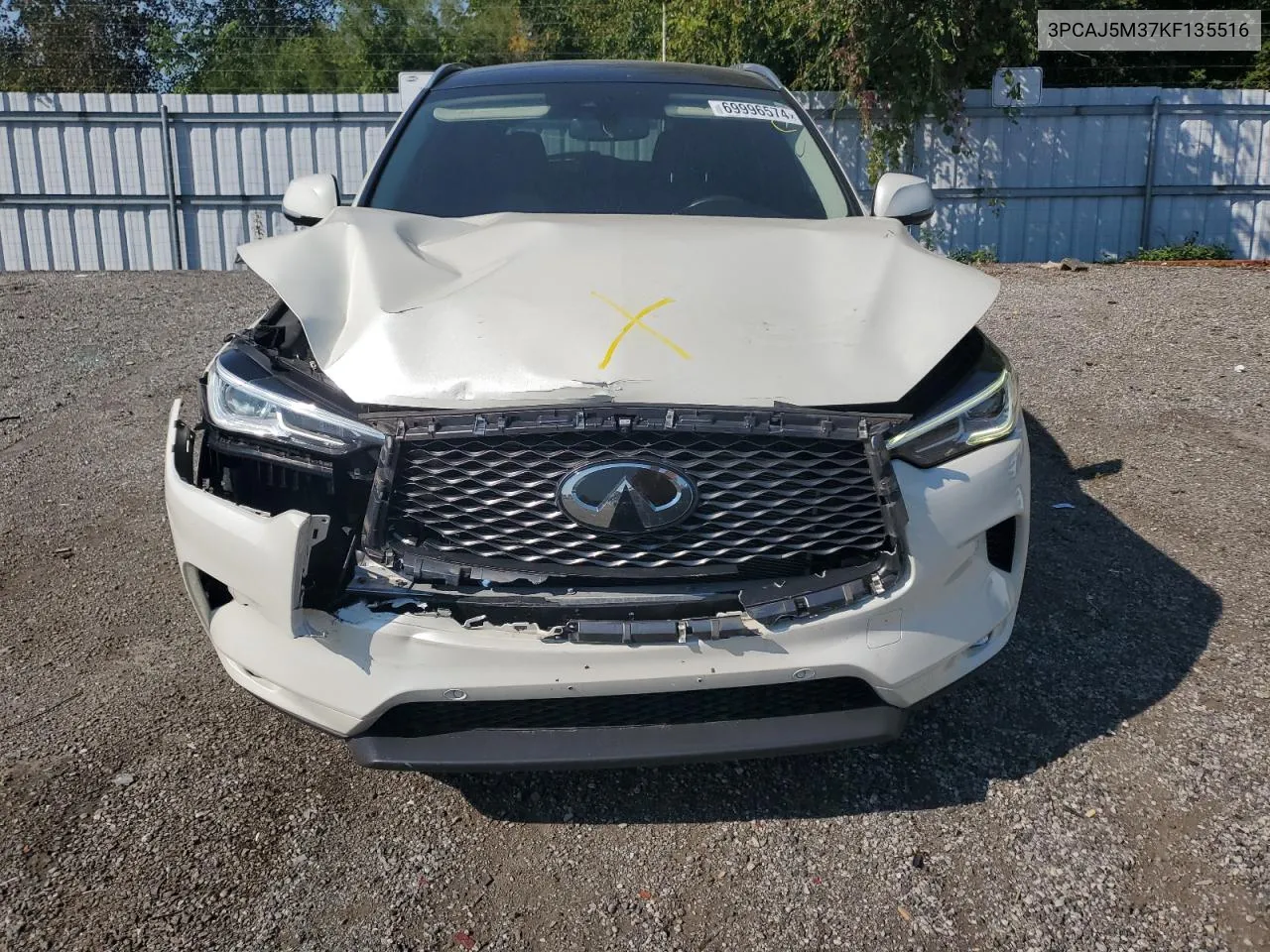 2019 Infiniti Qx50 Essential VIN: 3PCAJ5M37KF135516 Lot: 69996574