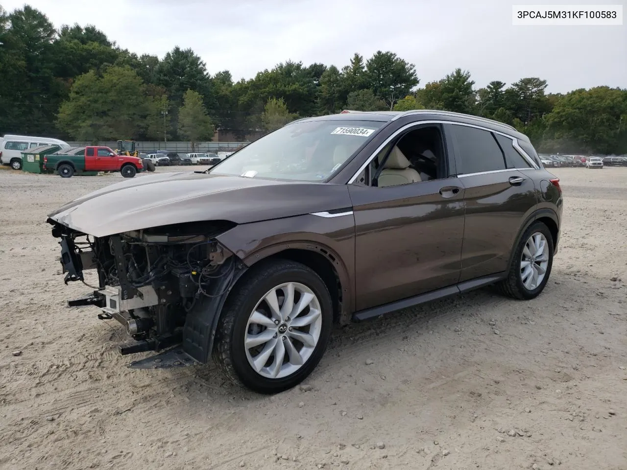 2019 Infiniti Qx50 Essential VIN: 3PCAJ5M31KF100583 Lot: 71590034