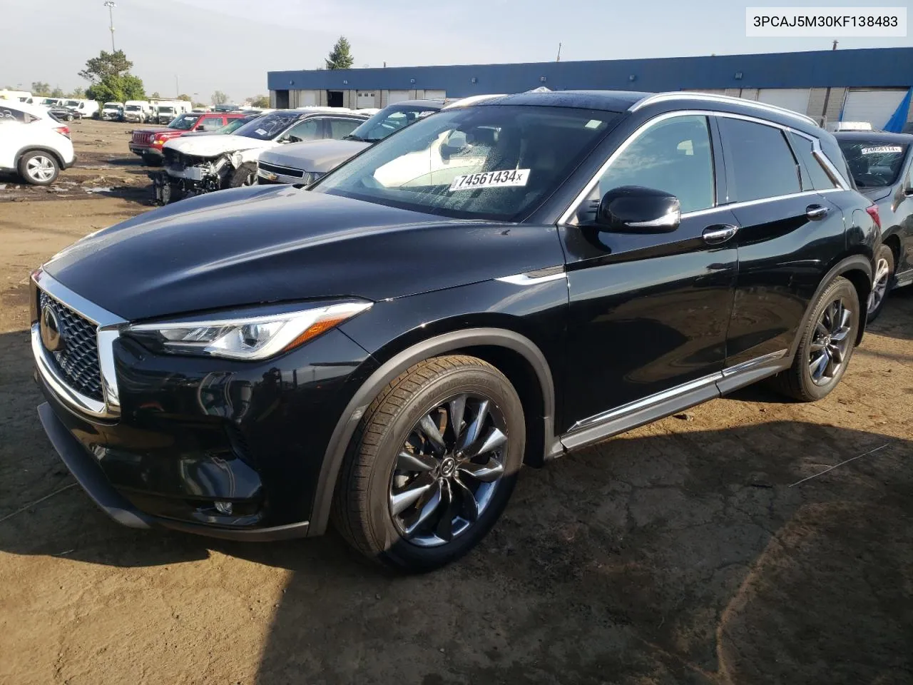 2019 Infiniti Qx50 Essential VIN: 3PCAJ5M30KF138483 Lot: 74561434