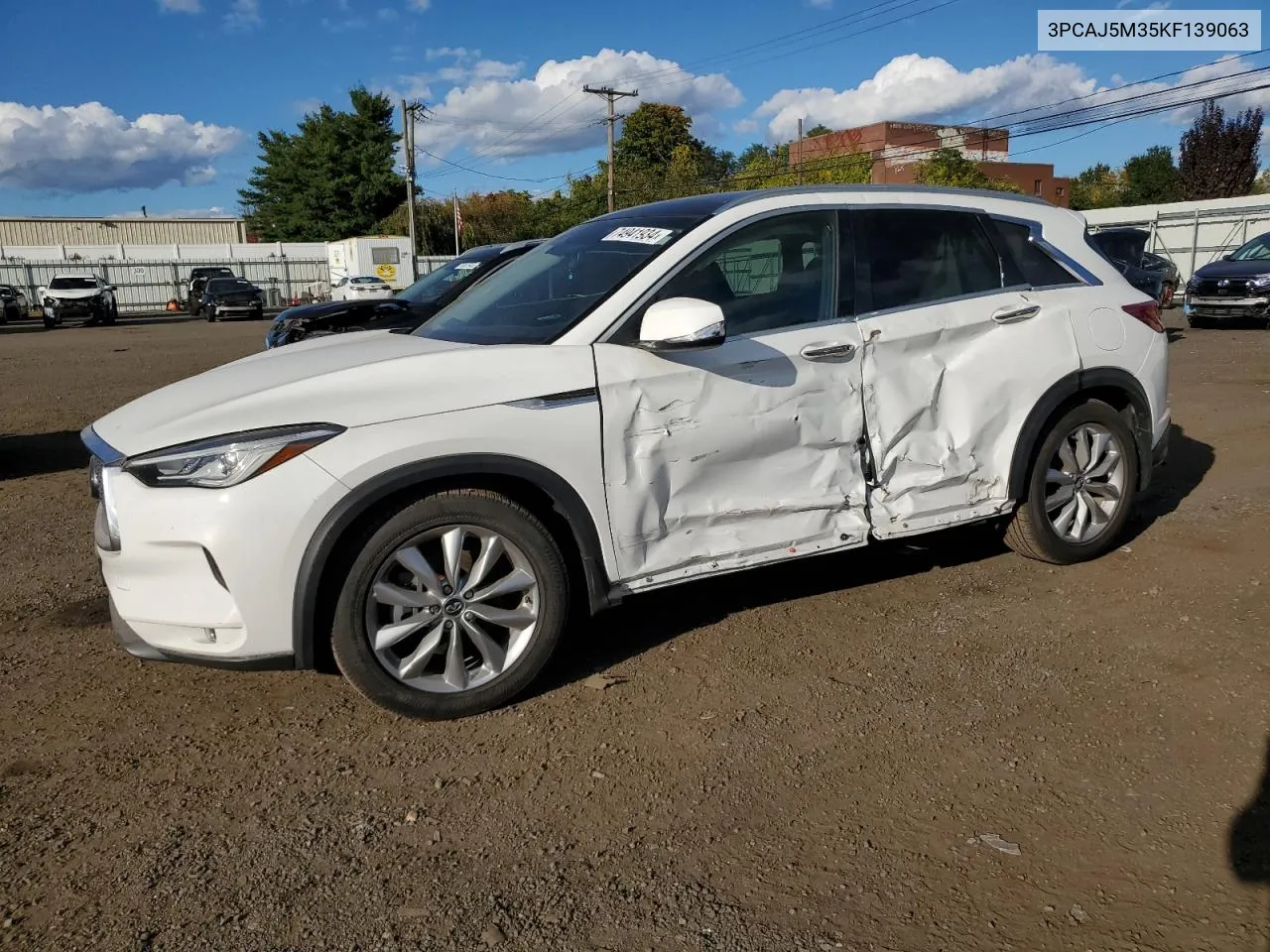 3PCAJ5M35KF139063 2019 Infiniti Qx50 Essential