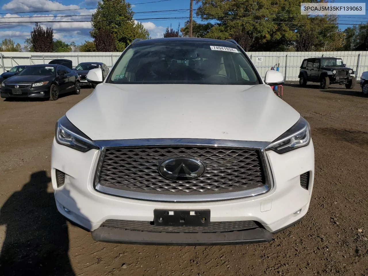 2019 Infiniti Qx50 Essential VIN: 3PCAJ5M35KF139063 Lot: 74941934