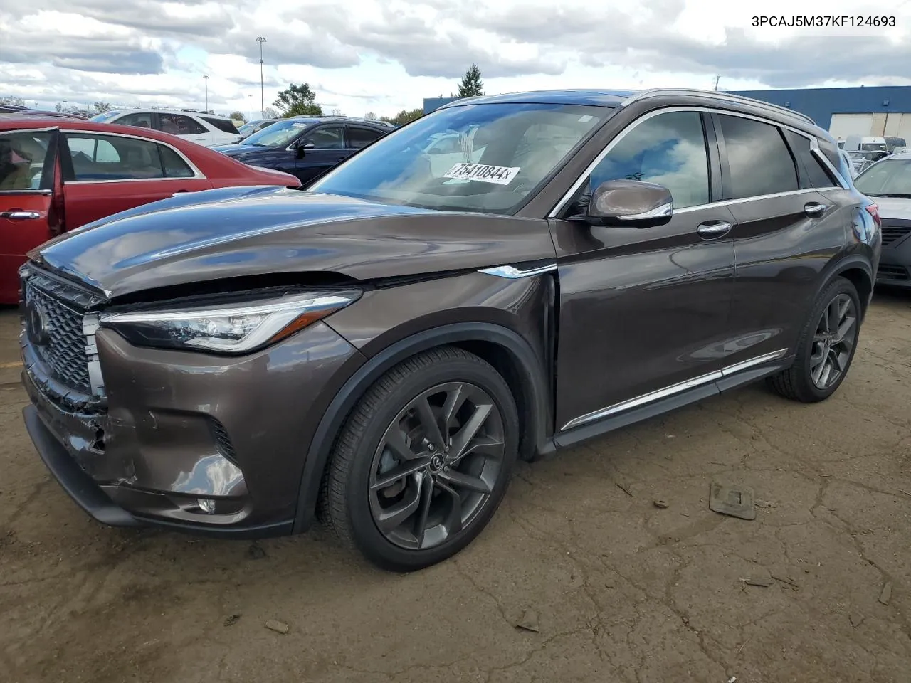 2019 Infiniti Qx50 Essential VIN: 3PCAJ5M37KF124693 Lot: 75410844