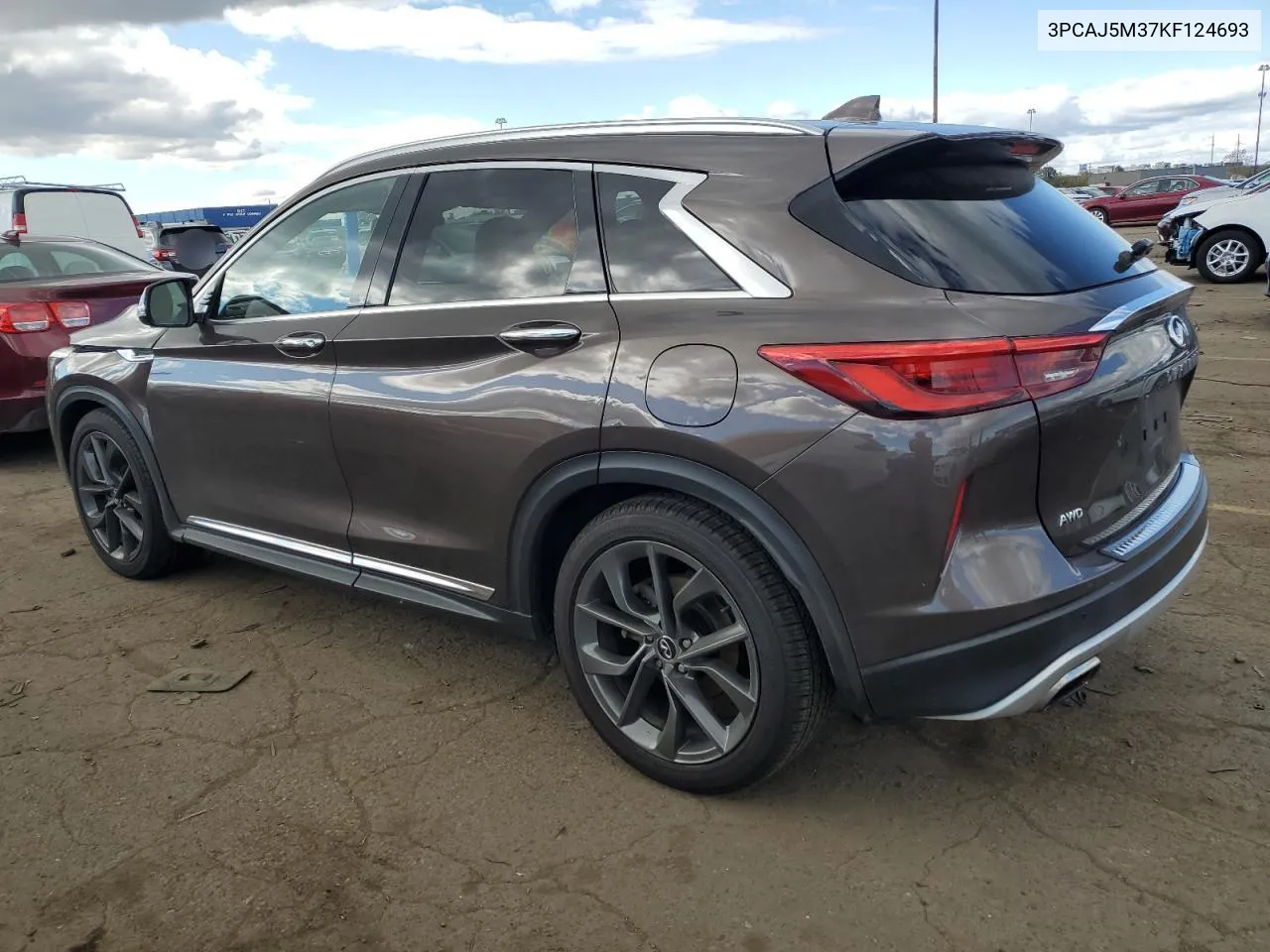 2019 Infiniti Qx50 Essential VIN: 3PCAJ5M37KF124693 Lot: 75410844