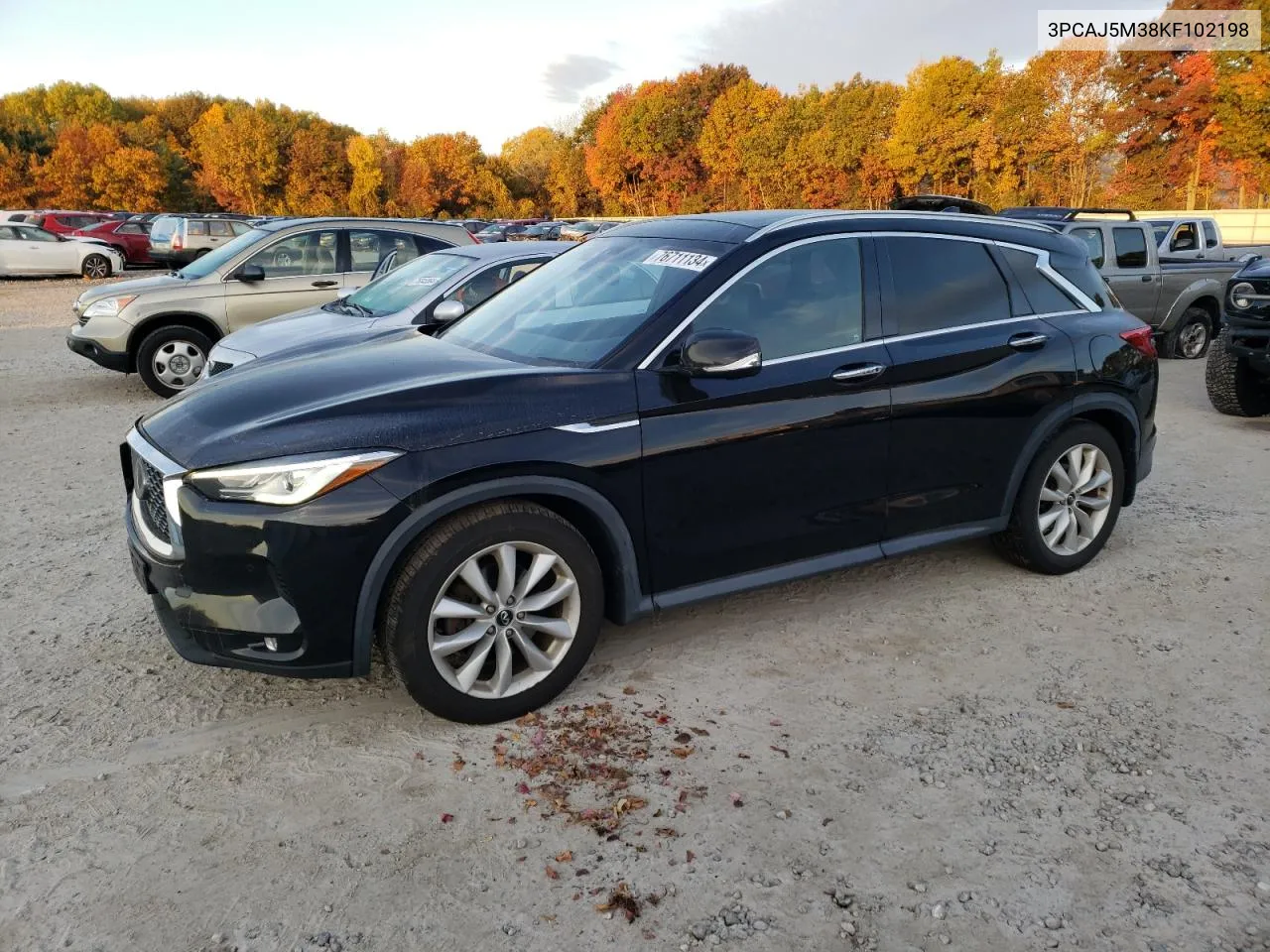 2019 Infiniti Qx50 Essential VIN: 3PCAJ5M38KF102198 Lot: 76711134