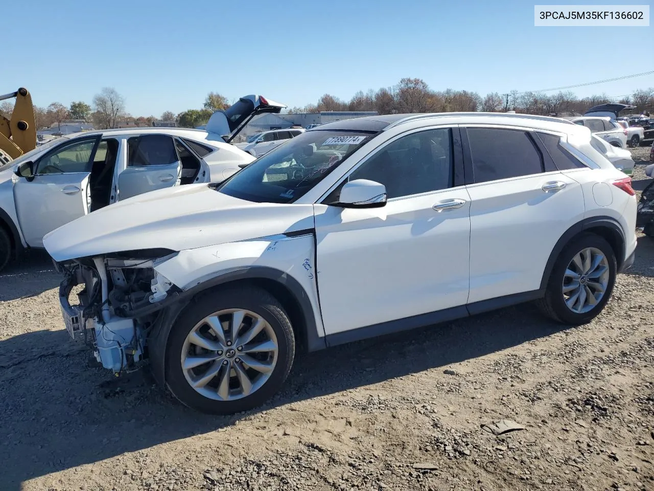 2019 Infiniti Qx50 Essential VIN: 3PCAJ5M35KF136602 Lot: 77890774