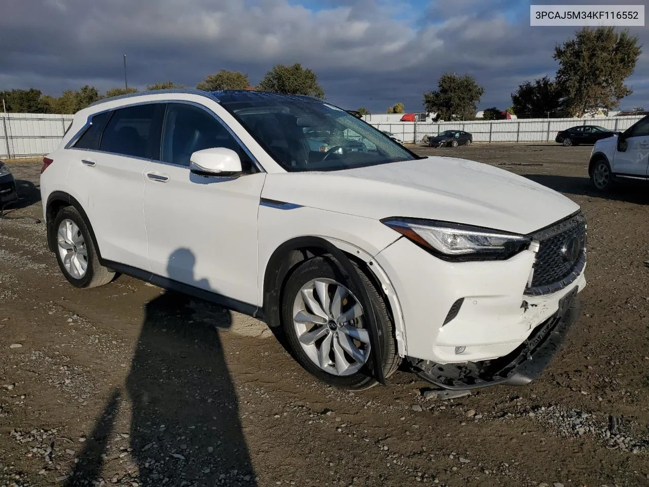 2019 Infiniti Qx50 Essential VIN: 3PCAJ5M34KF116552 Lot: 78533254