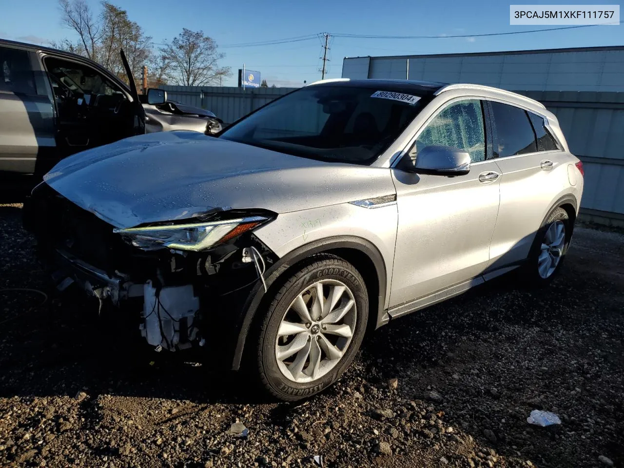 2019 Infiniti Qx50 Essential VIN: 3PCAJ5M1XKF111757 Lot: 80290304