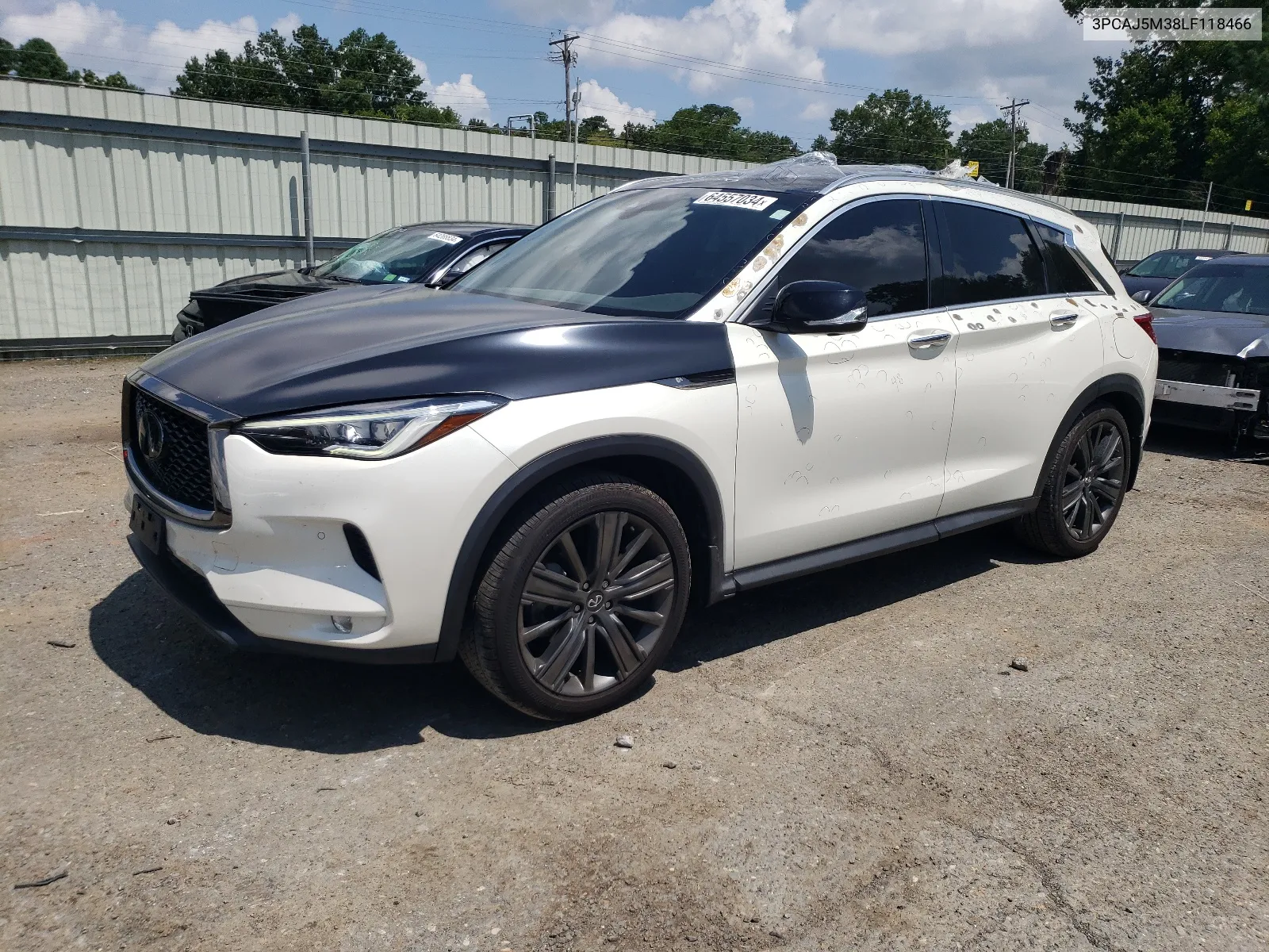 2020 Infiniti Qx50 Pure VIN: 3PCAJ5M38LF118466 Lot: 64557034