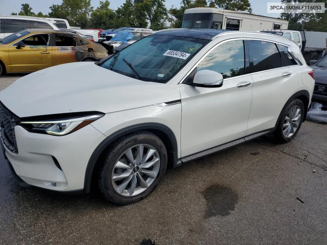 2020 Infiniti Qx50 Pure VIN: 3PCAJ5M36LF116053 Lot: 68534794