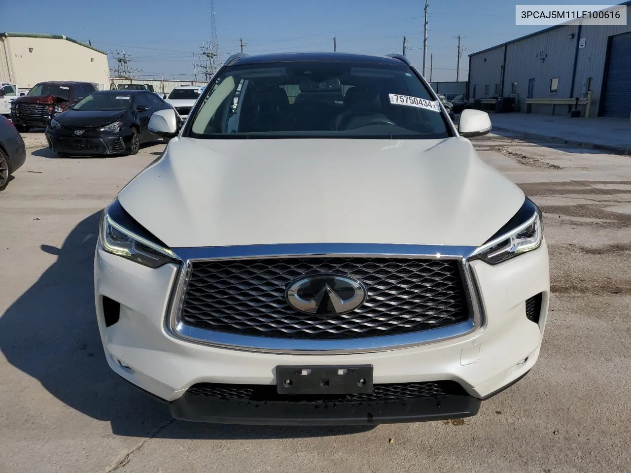 2020 Infiniti Qx50 Pure VIN: 3PCAJ5M11LF100616 Lot: 75750434