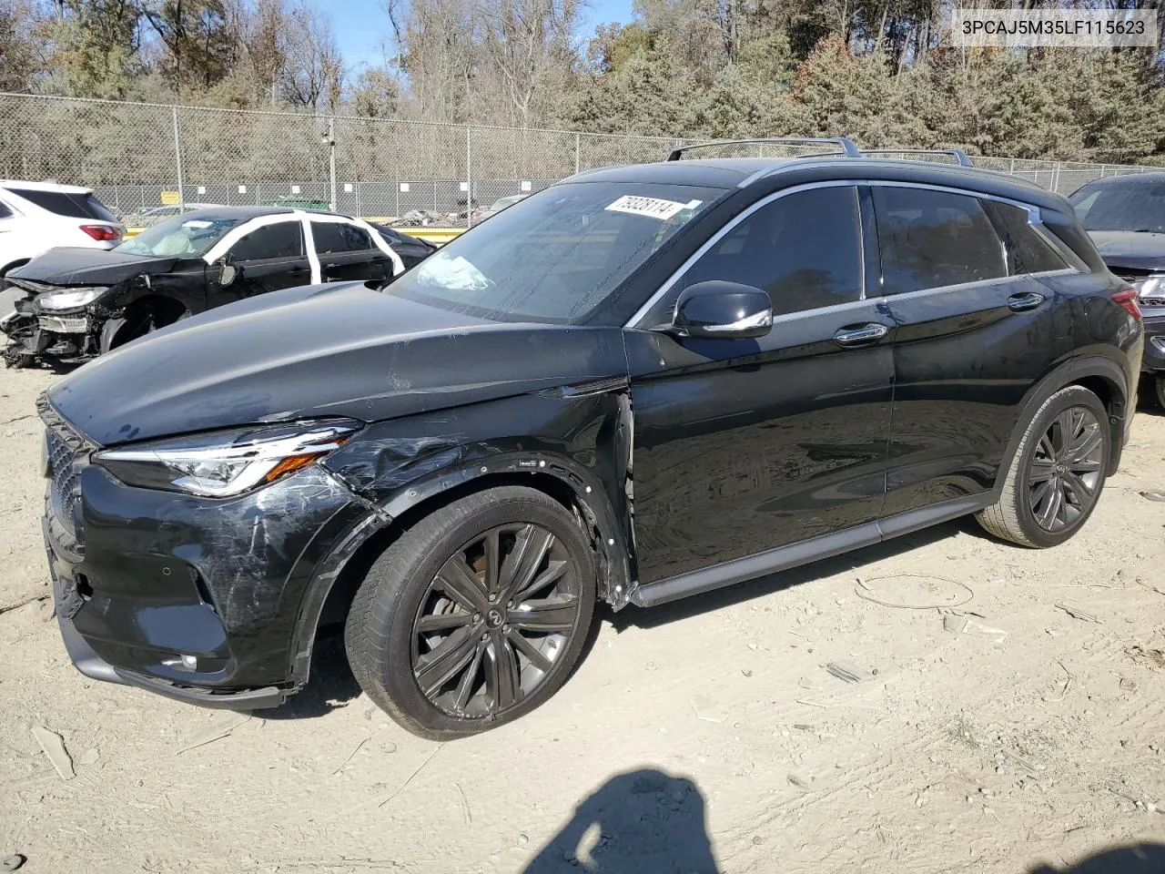 2020 Infiniti Qx50 Pure VIN: 3PCAJ5M35LF115623 Lot: 79328114