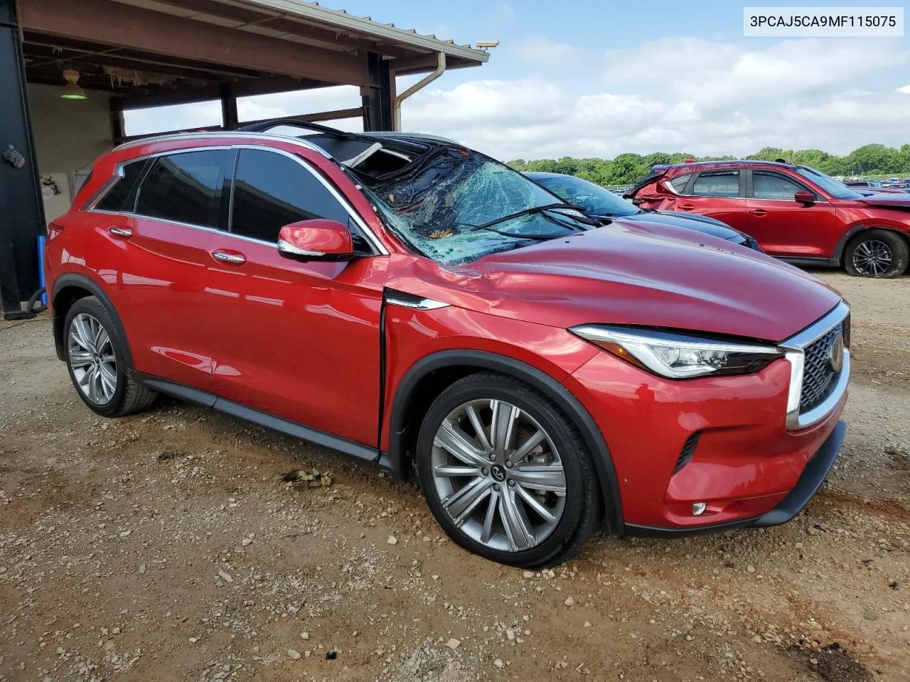 2021 Infiniti Qx50 Essential VIN: 3PCAJ5CA9MF115075 Lot: 55335164